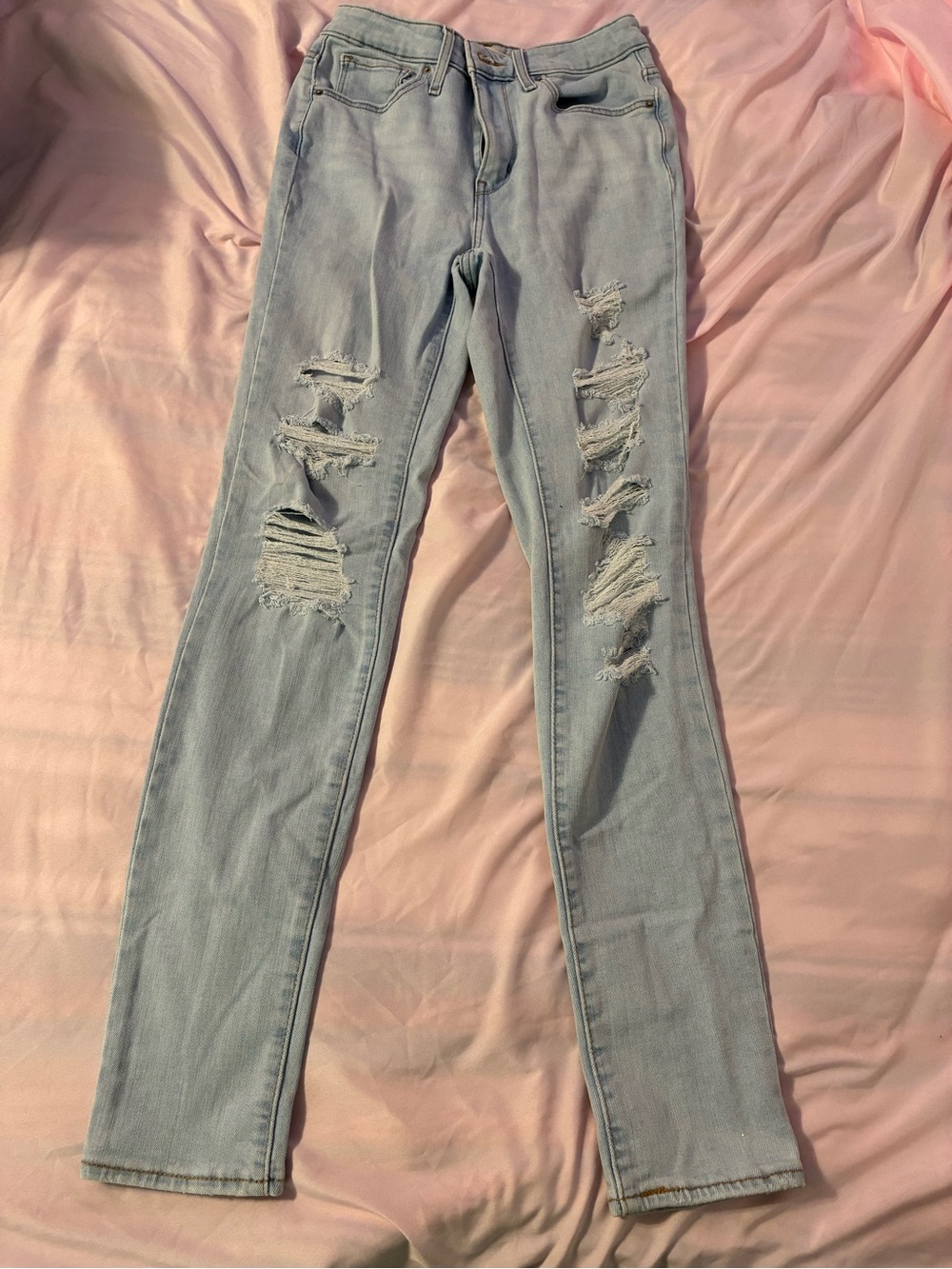 Levi's Light Blue Ripped Skinny Jeans